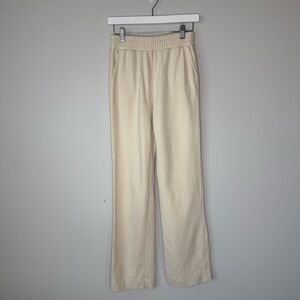 Nuuds | Wide Leg French Terry Fleece Pants Elastic Waist Size XS